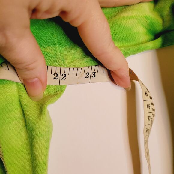 Shadow Hill green tie dyed cut off long sleeved t-shirt - Picture 7 of 8